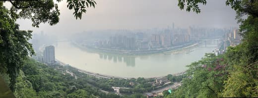 Panorámica del meandro y los puentes desde Eling Park