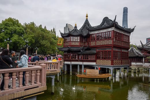Casa de té Huxinting y el puente en zigzag