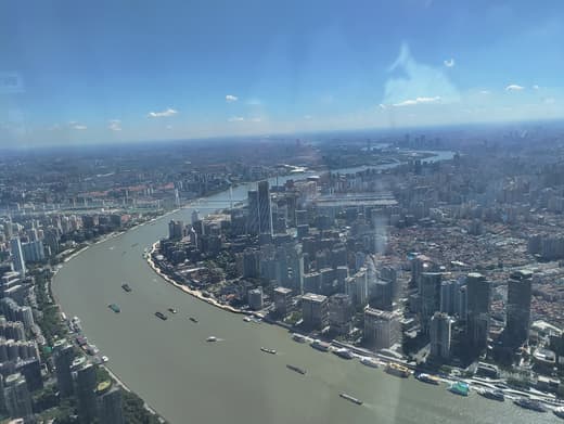 Shanghái visto desde un mirador en altura