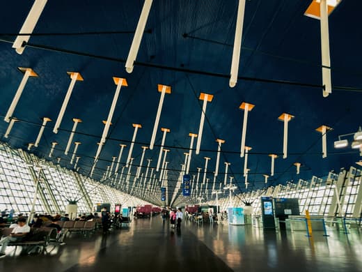 Vestíbulo de salidas del aeropuerto de Pudong